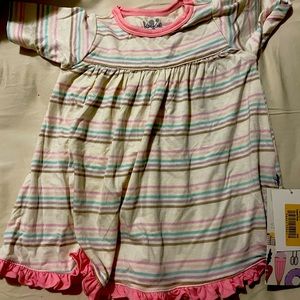 Kickee Pants Cupcake Stripe Swing Dress 3-6 months